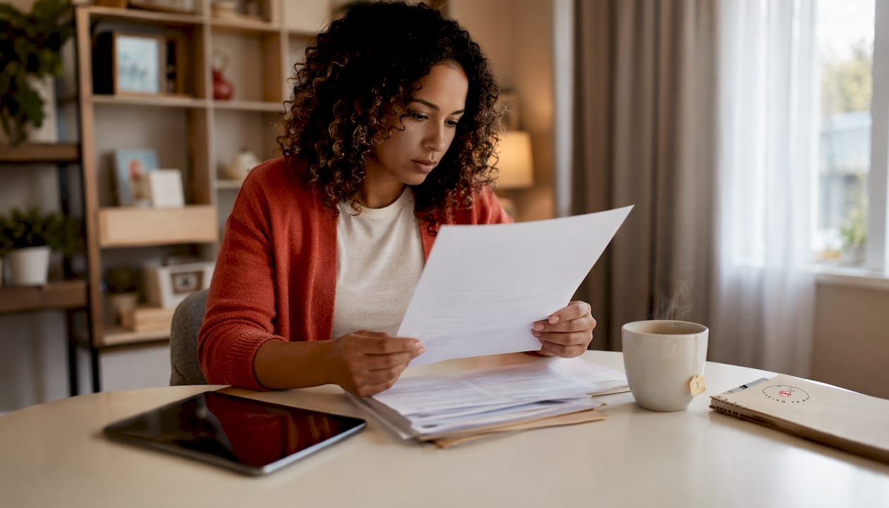 First-time buyer reviewing mortgage estimate